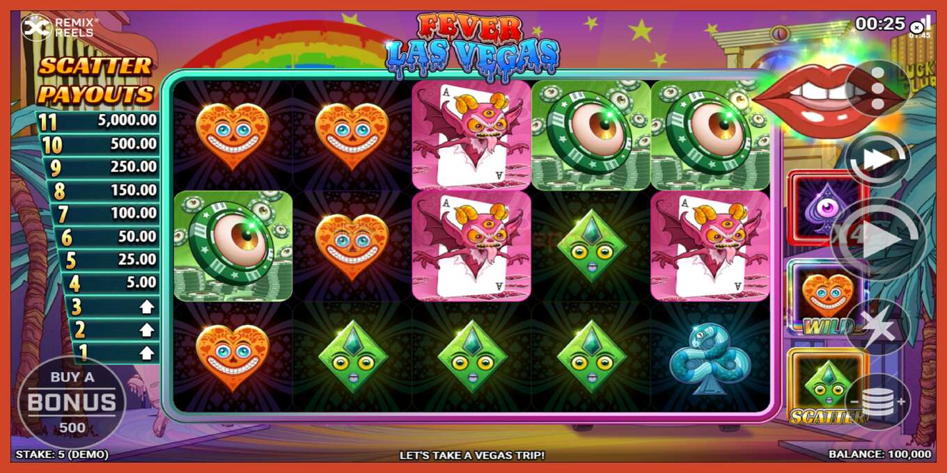 Slot screenshot: Fever Las Vegas no deposit, number - 2