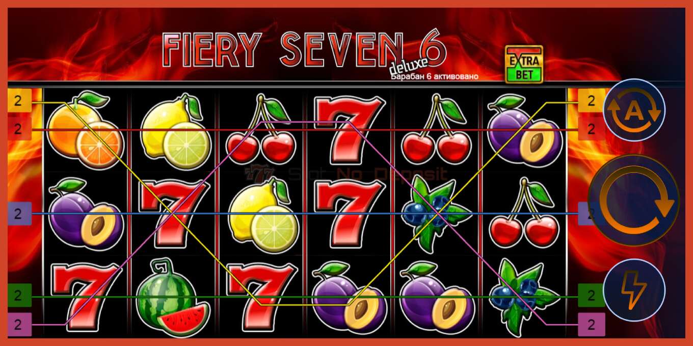 Slot skrinshoti: Fiery Sevens Deluxe Six depozit yoq, raqam - 1