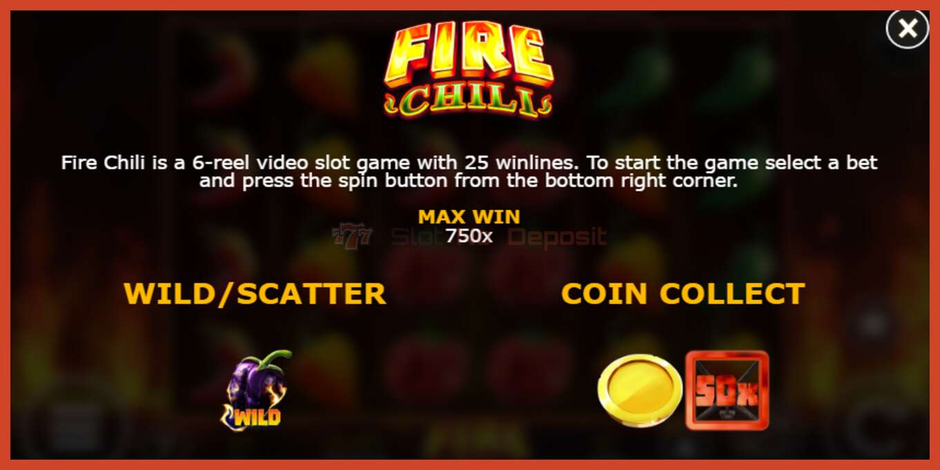 Slot screenshot: Fire Chili bez depozita, broj - 2