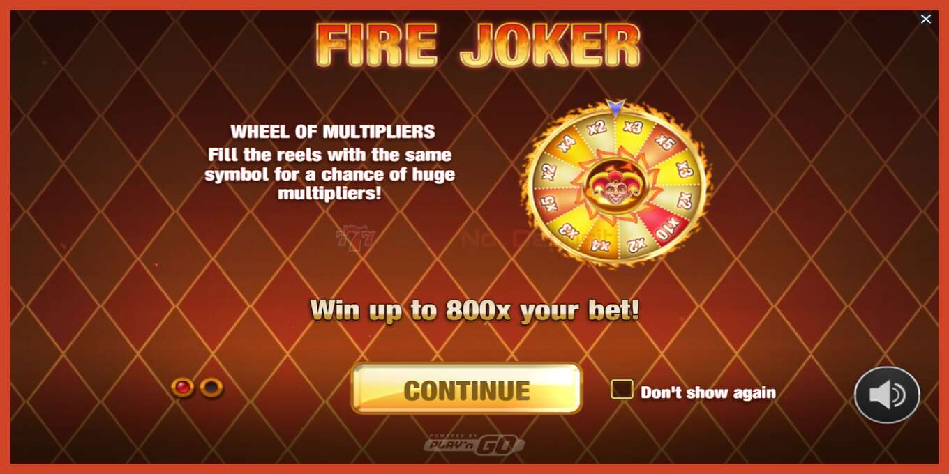 Schermafbeelding van slot: Fire Joker geen aanbetaling, nummer - 1