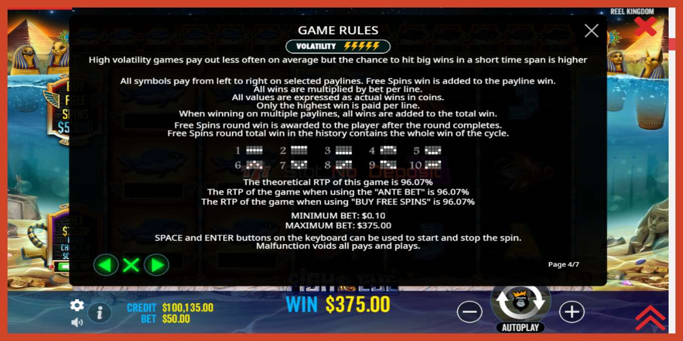 Slot screenshot: Fish Eye no deposit, number - 7