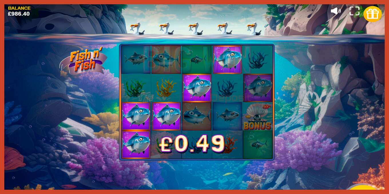 Slot screenshot: Fish n Fish no deposit, number - 3