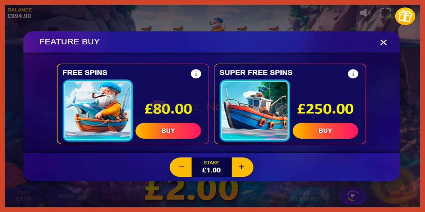 Slot screenshot: Fish n Fish no deposit, number - 5