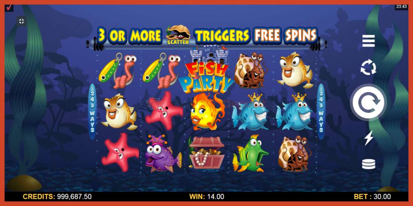 Slot screenshot: Fish Party no deposit, number - 4