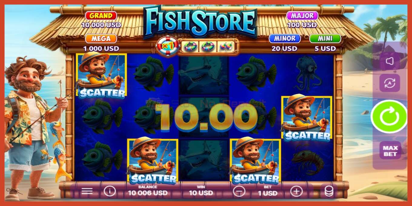 Slot තිර රුවක්: Fish Store තැන්පතු නැත, අංකය - 3