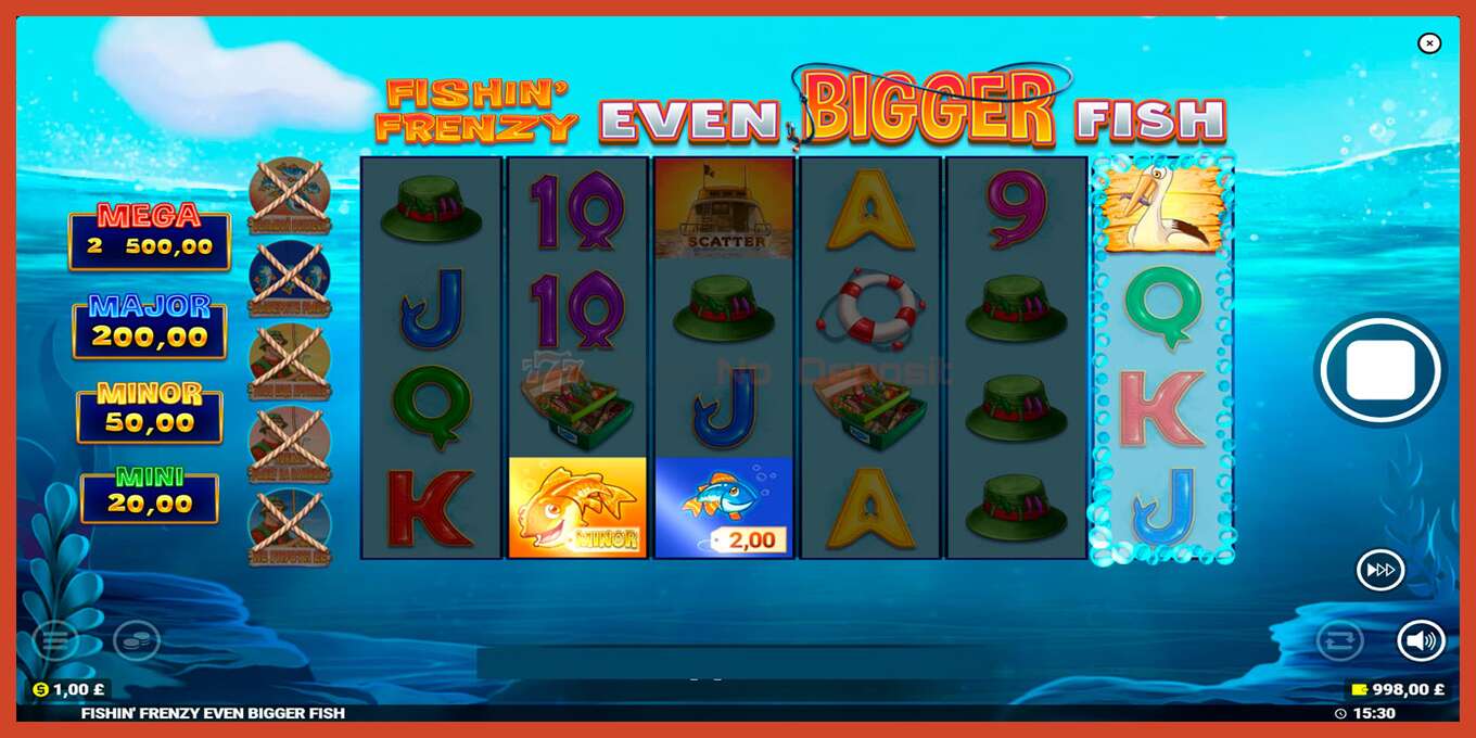 Slot screenshot: Fishin Frenzy Even Bigger Fish no deposit, number - 2