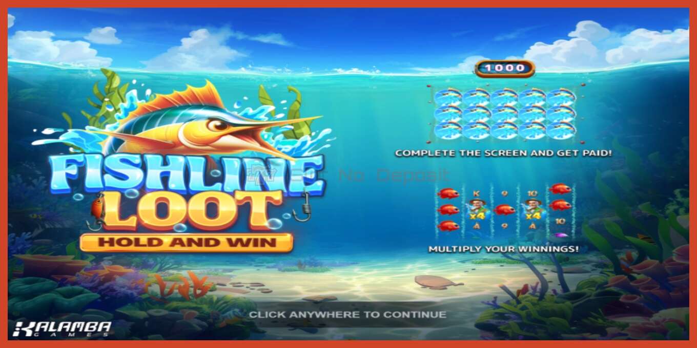 Slot screenshot: Fishline Loot Hold and Win no deposit, number - 1