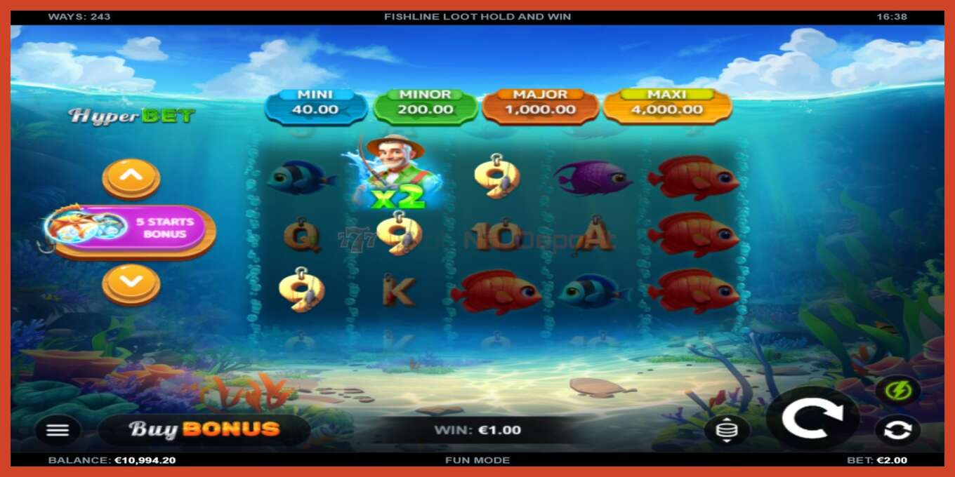 Slot screenshot: Fishline Loot Hold and Win no deposit, number - 3