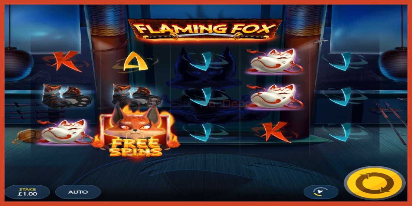 老虎机截图: Flaming Fox 没有押金, 数字 - 2