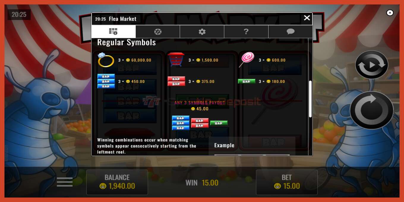 Slot screenshot: Flea Market no deposit, number - 6