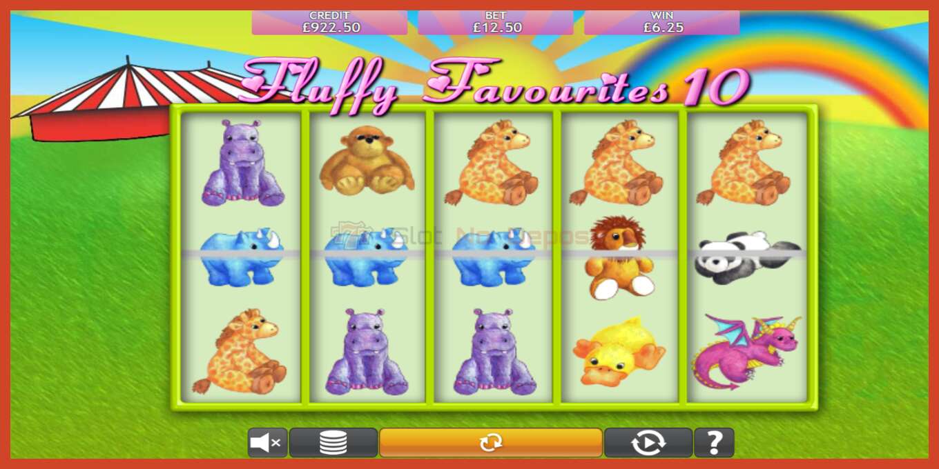 Slot screenshot: Fluffy Favourites 10 no deposit, number - 3