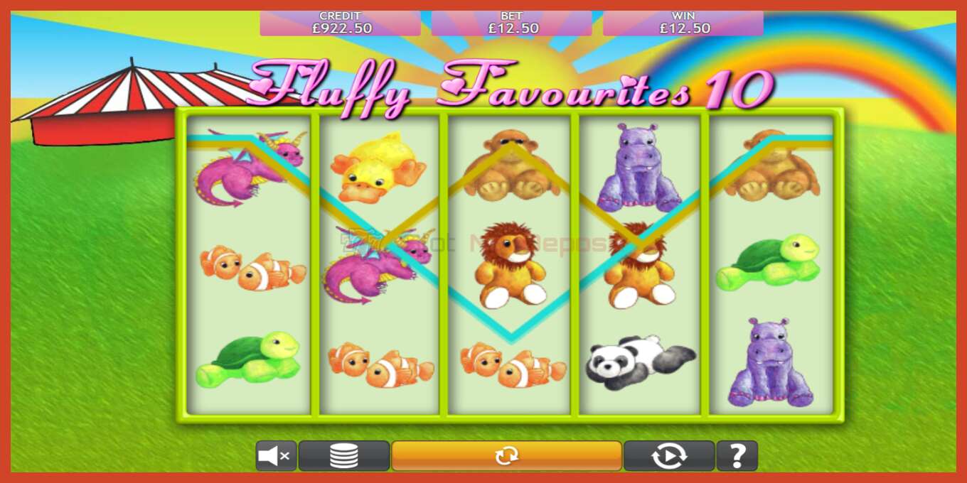 Slot screenshot: Fluffy Favourites 10 no deposit, number - 4