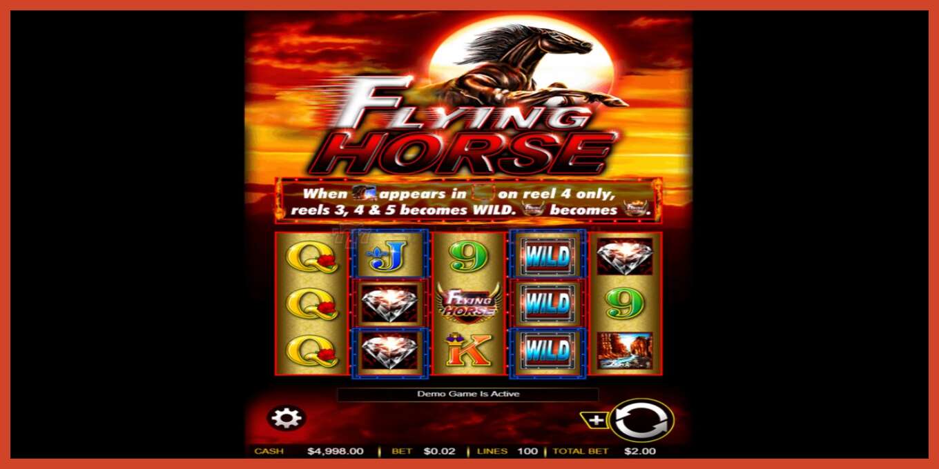 Slot screenshot: Flying Horse no deposit, number - 2