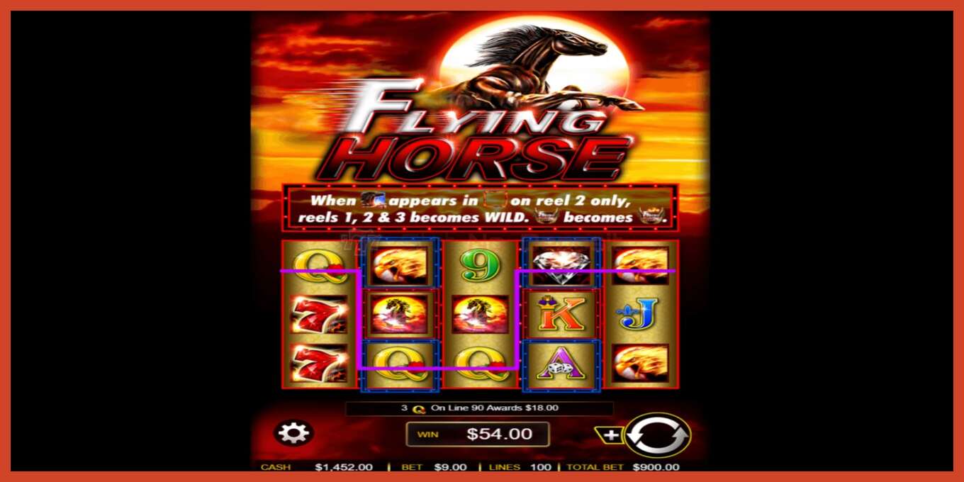 Slot screenshot: Flying Horse no deposit, number - 3