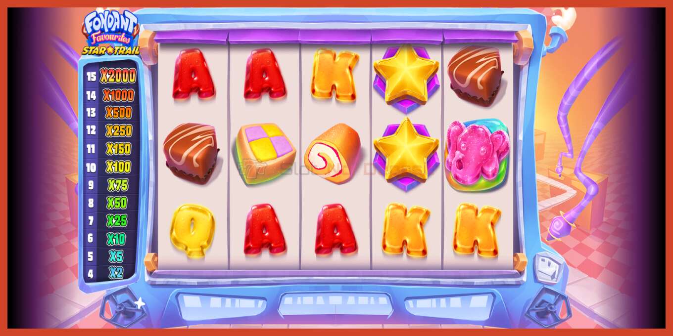 Slot screenshot: Fondant Favourites Star Trail bez depozita, broj - 1