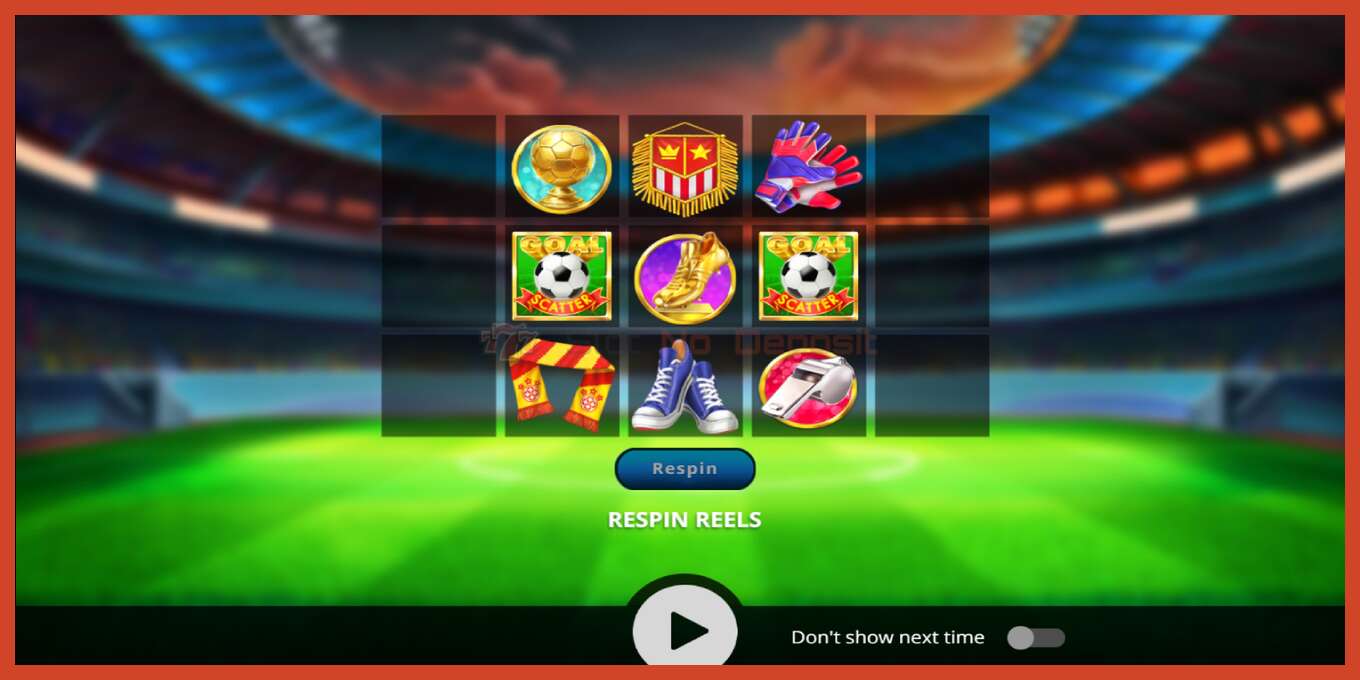 Slot screenshot: Football no deposit, number - 1