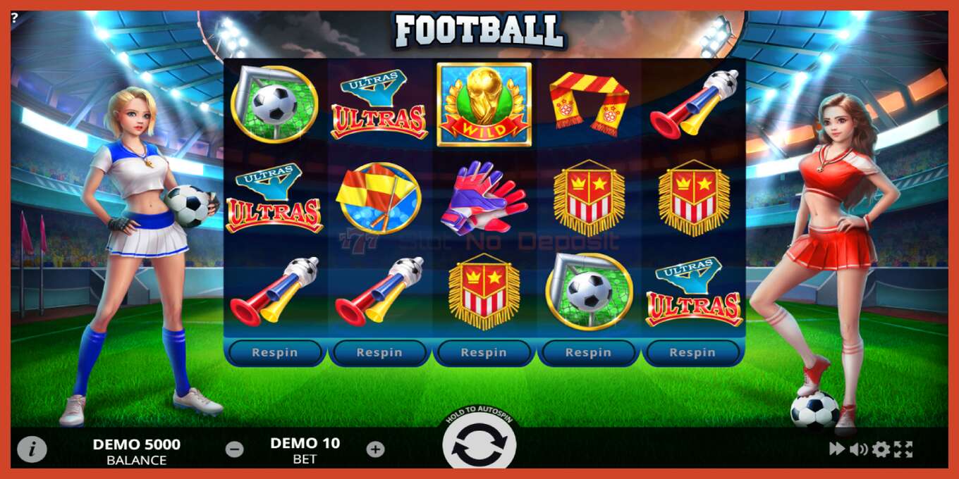 Slot screenshot: Football no deposit, number - 2