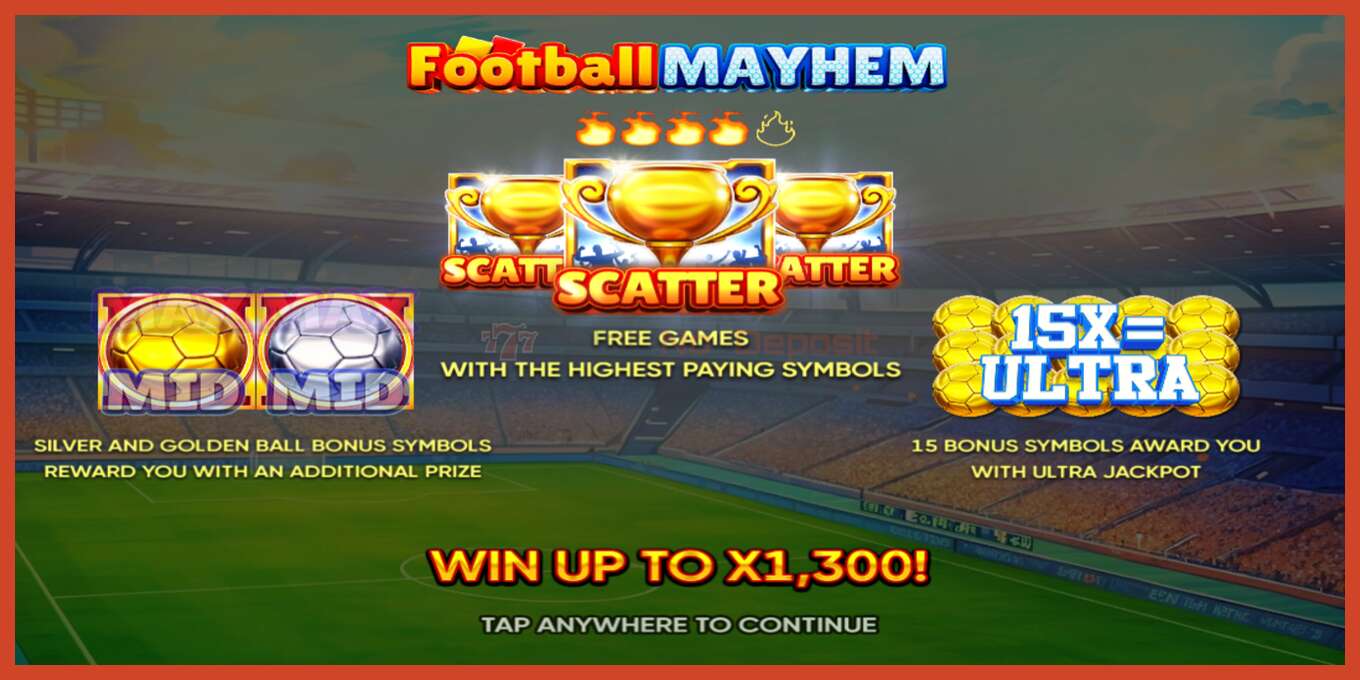 Slot screenshot: Football Mayhem no deposit, number - 1