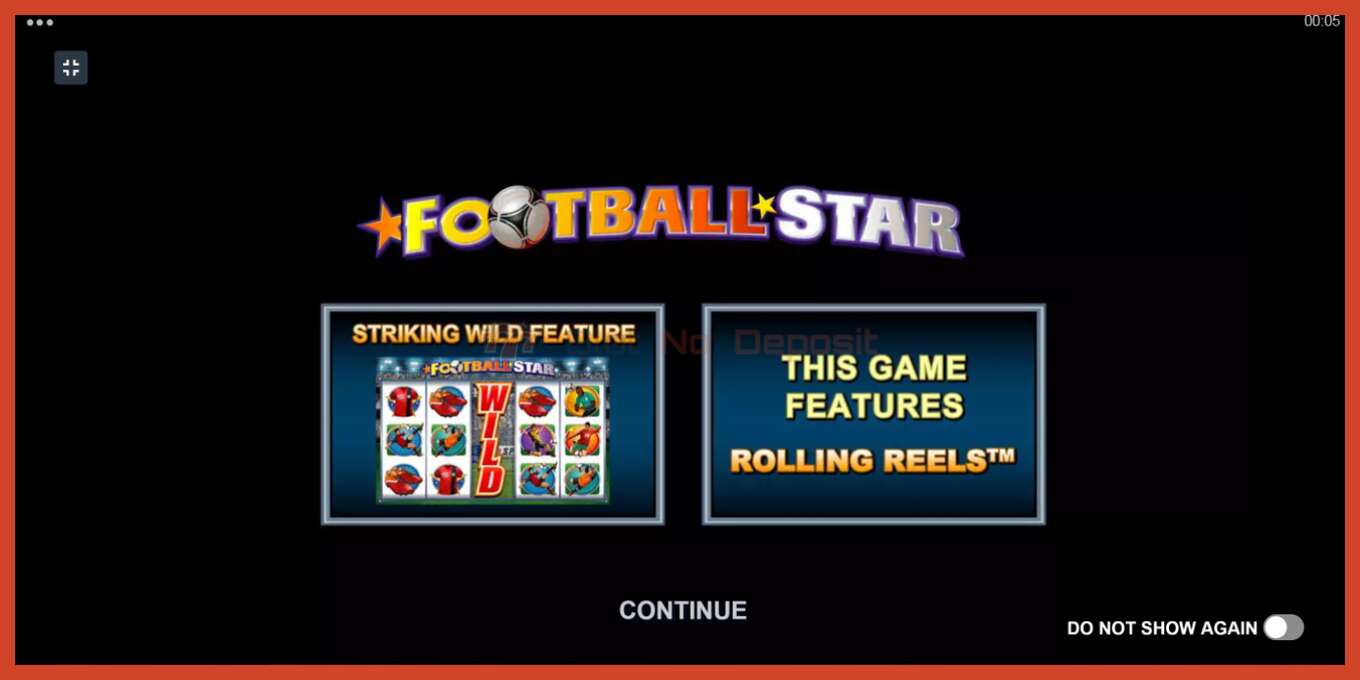 Slot screenshot: Football Star no deposit, number - 1