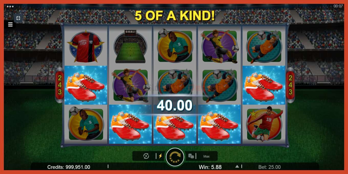 Slot screenshot: Football Star no deposit, number - 3