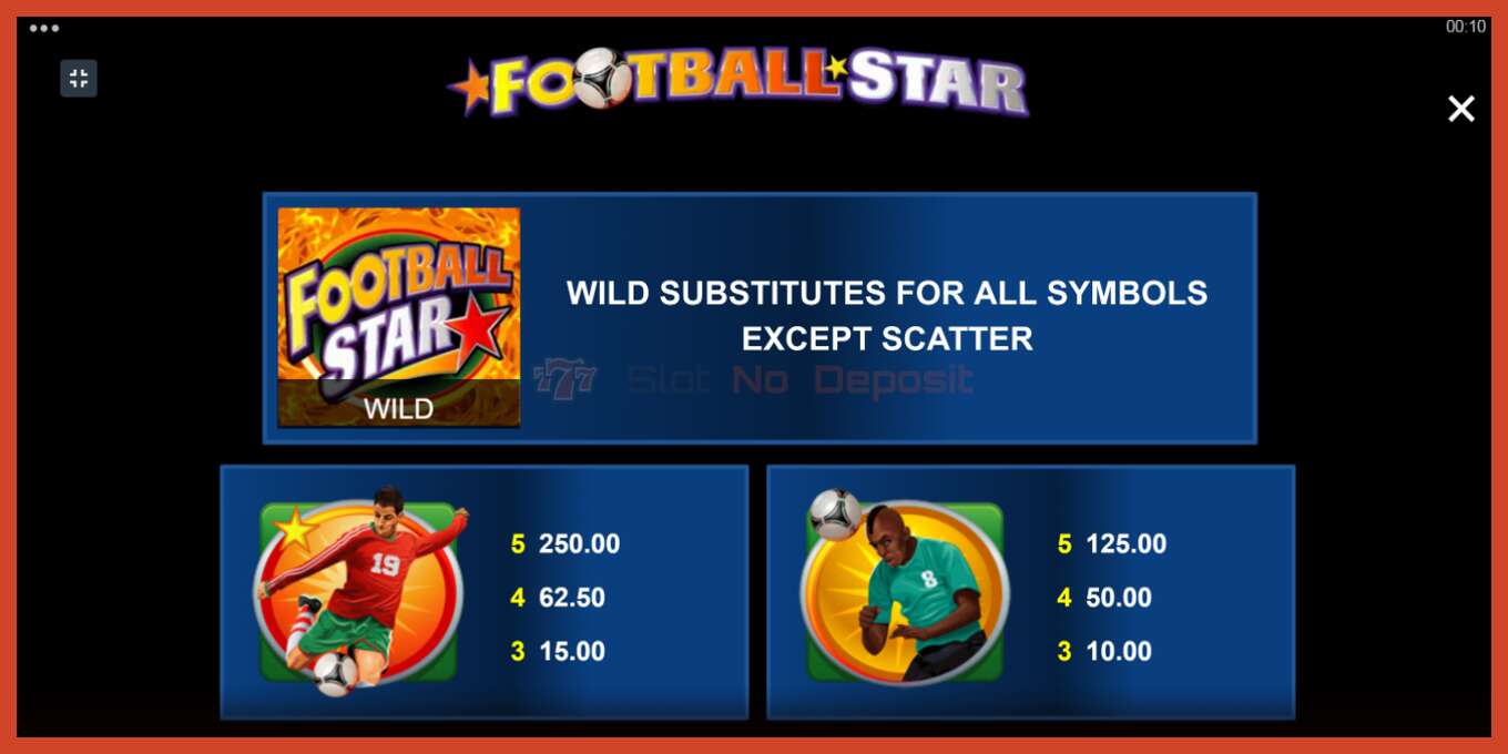 Slot screenshot: Football Star no deposit, number - 5