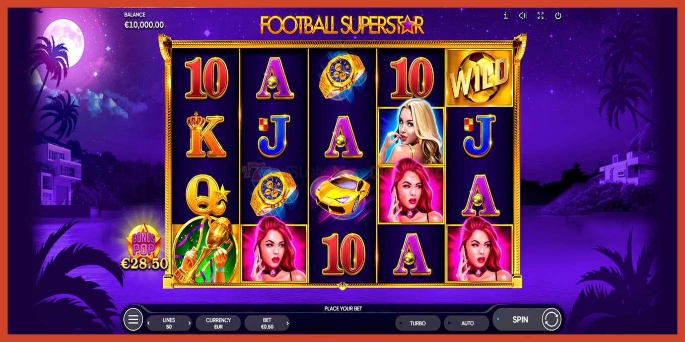 Slot screenshot: Football Superstar no deposit, number - 1