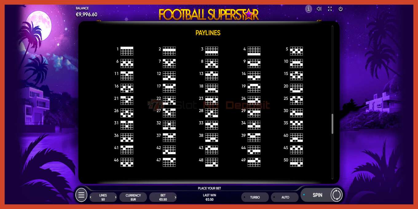 Slot screenshot: Football Superstar no deposit, number - 7