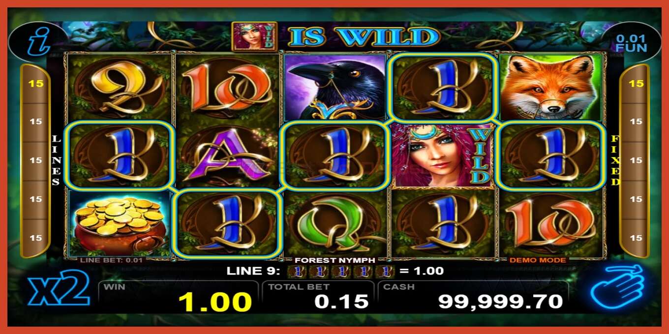 Slot screenshot: Forest Nymph no deposit, number - 2