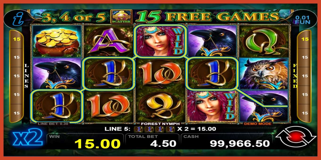 Slot screenshot: Forest Nymph no deposit, number - 3