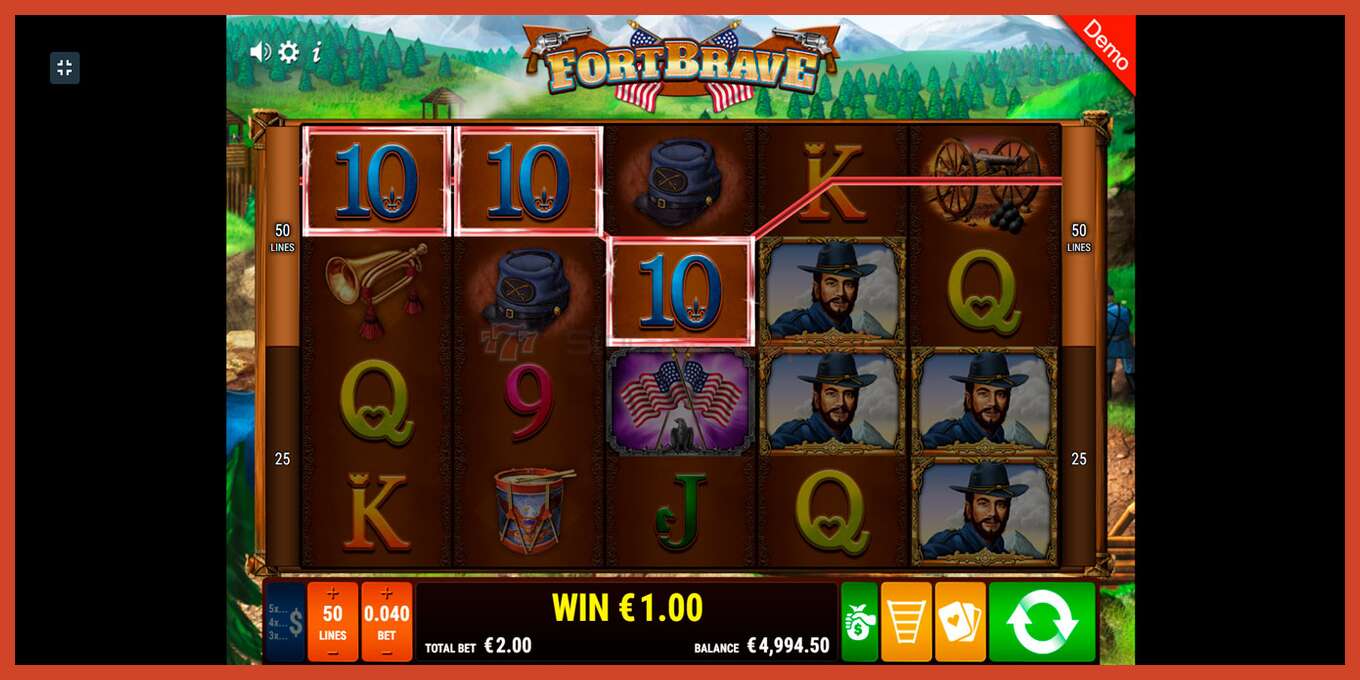 Slot screenshot: Fort Brave no deposit, number - 3