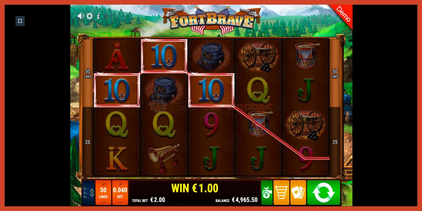 Slot screenshot: Fort Brave no deposit, number - 4