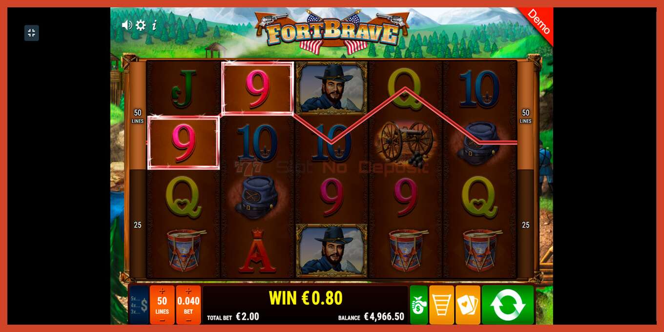 Slot screenshot: Fort Brave no deposit, number - 6