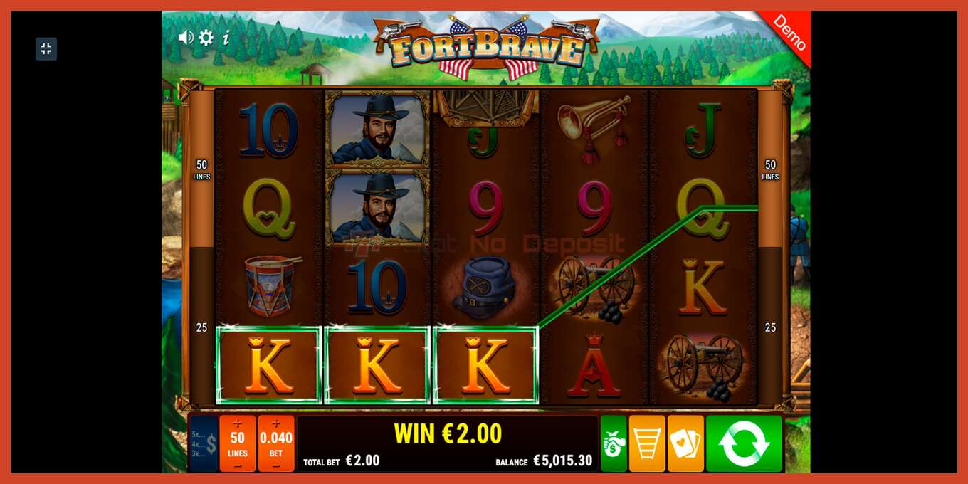 Slot screenshot: Fort Brave no deposit, number - 7