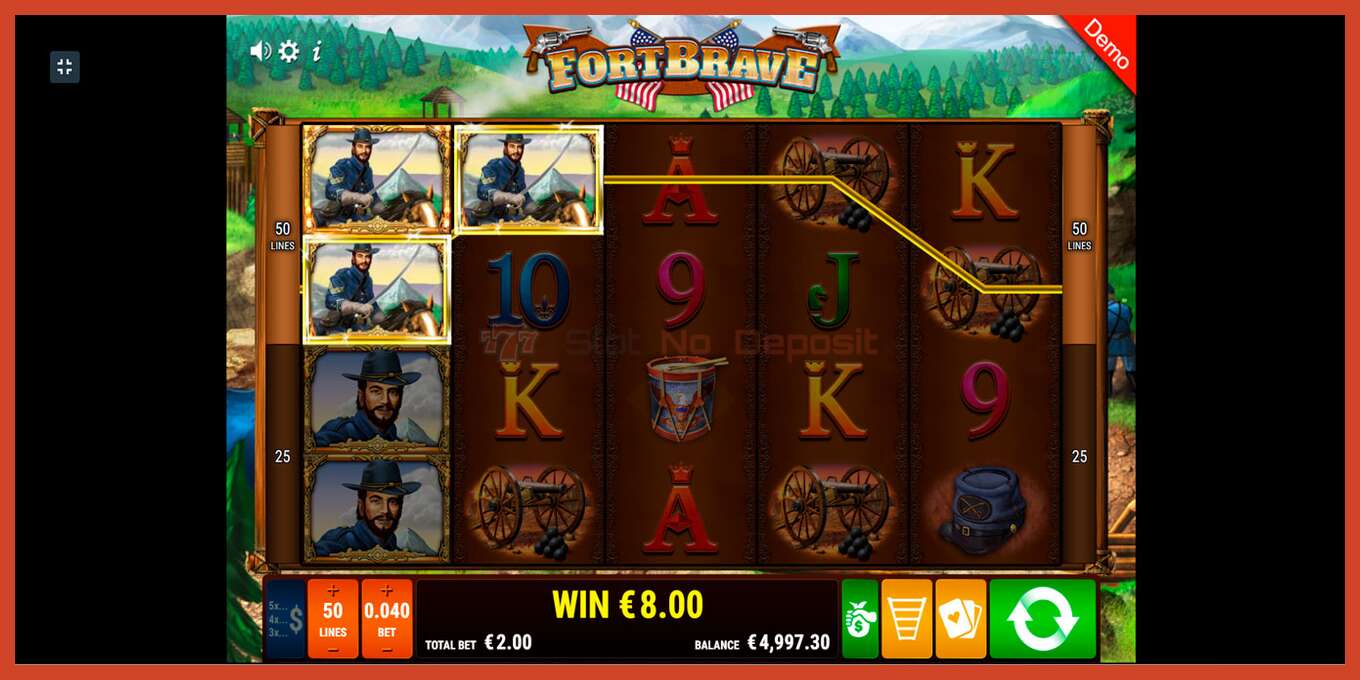 Slot screenshot: Fort Brave no deposit, number - 8