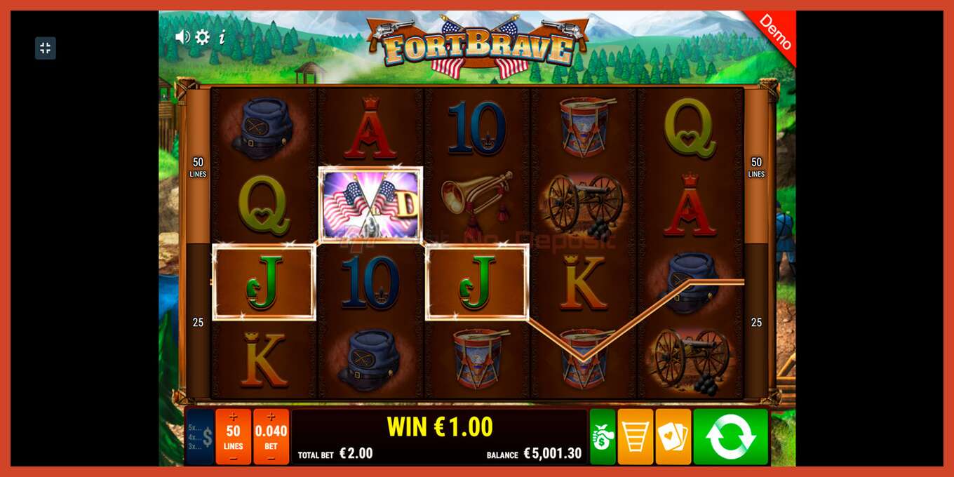 Slot screenshot: Fort Brave no deposit, number - 9