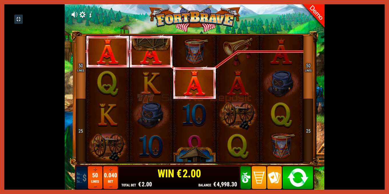 Slot screenshot: Fort Brave no deposit, number - 10