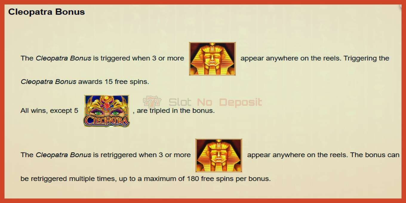 Slot screenshot: Fort Knox Cleopatra no deposit, number - 4