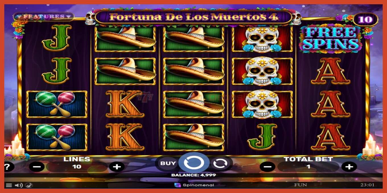 Slot скриншоту: Fortuna De Los Muertos 4 депозит жок, саны - 2