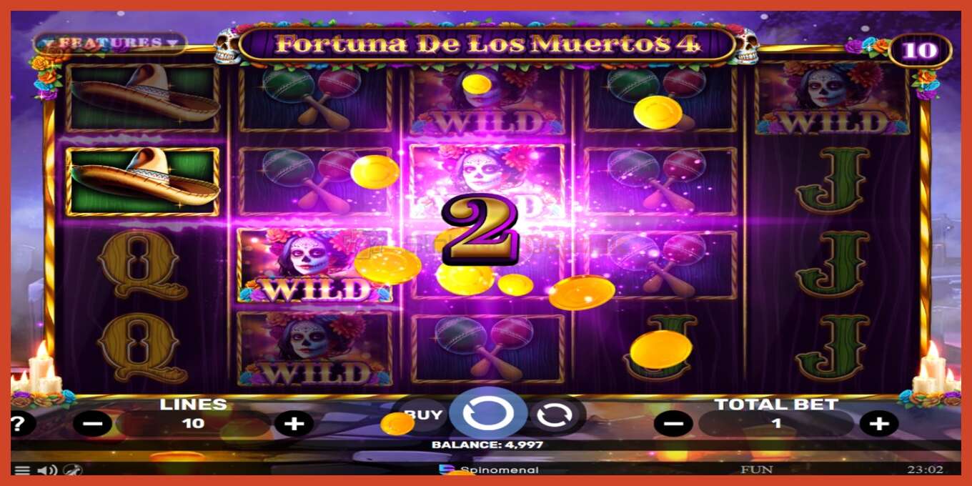 Slot скриншоту: Fortuna De Los Muertos 4 депозит жок, саны - 3