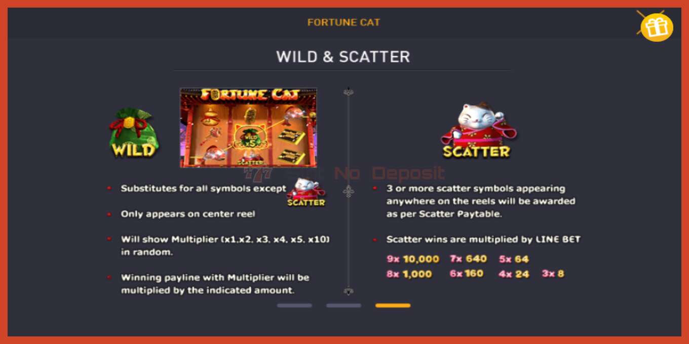 Schermafbeelding van slot: Fortune Cat geen aanbetaling, nummer - 4