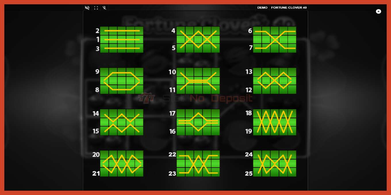 Снимак екрана слота: Fortune Clover 40 без депозита, број - 6