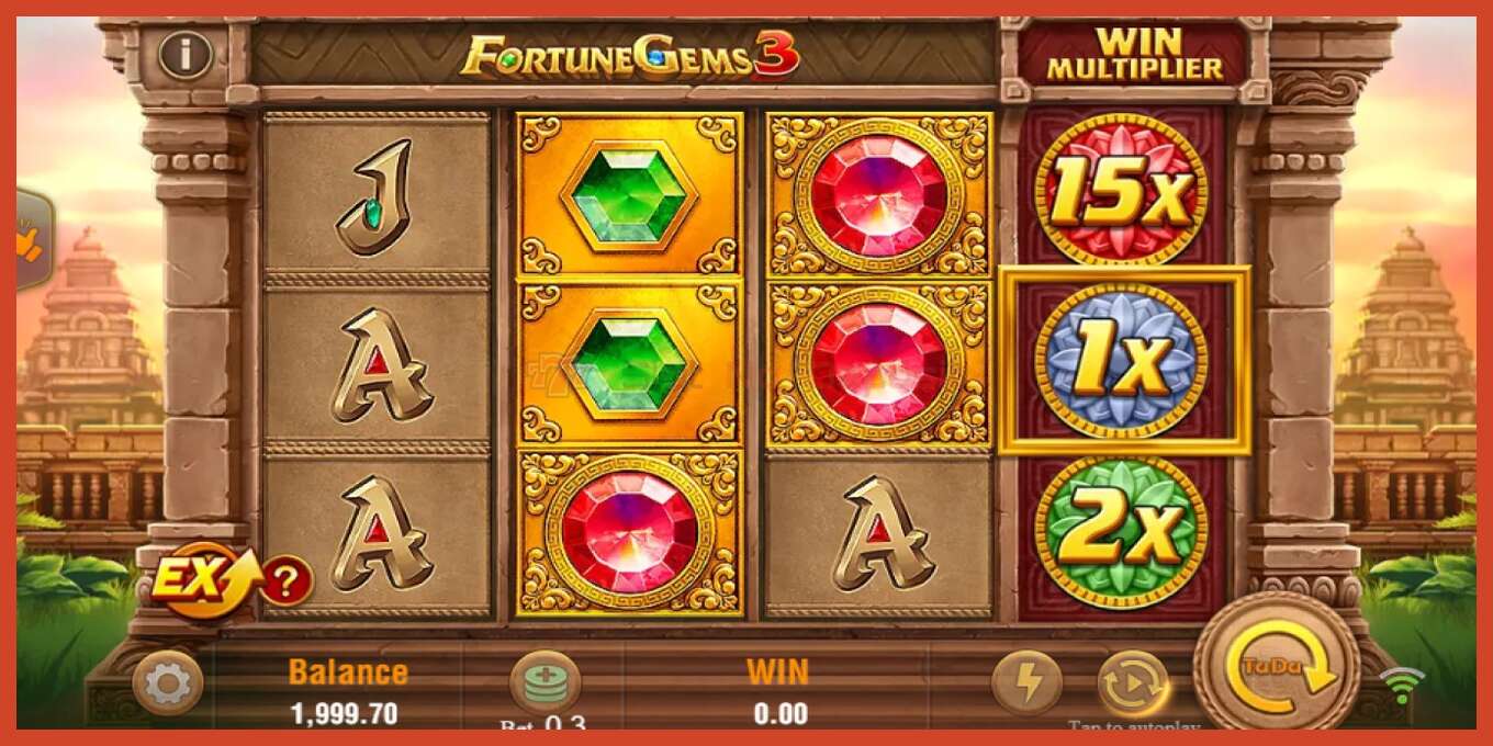 Slot screenshot: Fortune Gems 3 no deposit, number - 2