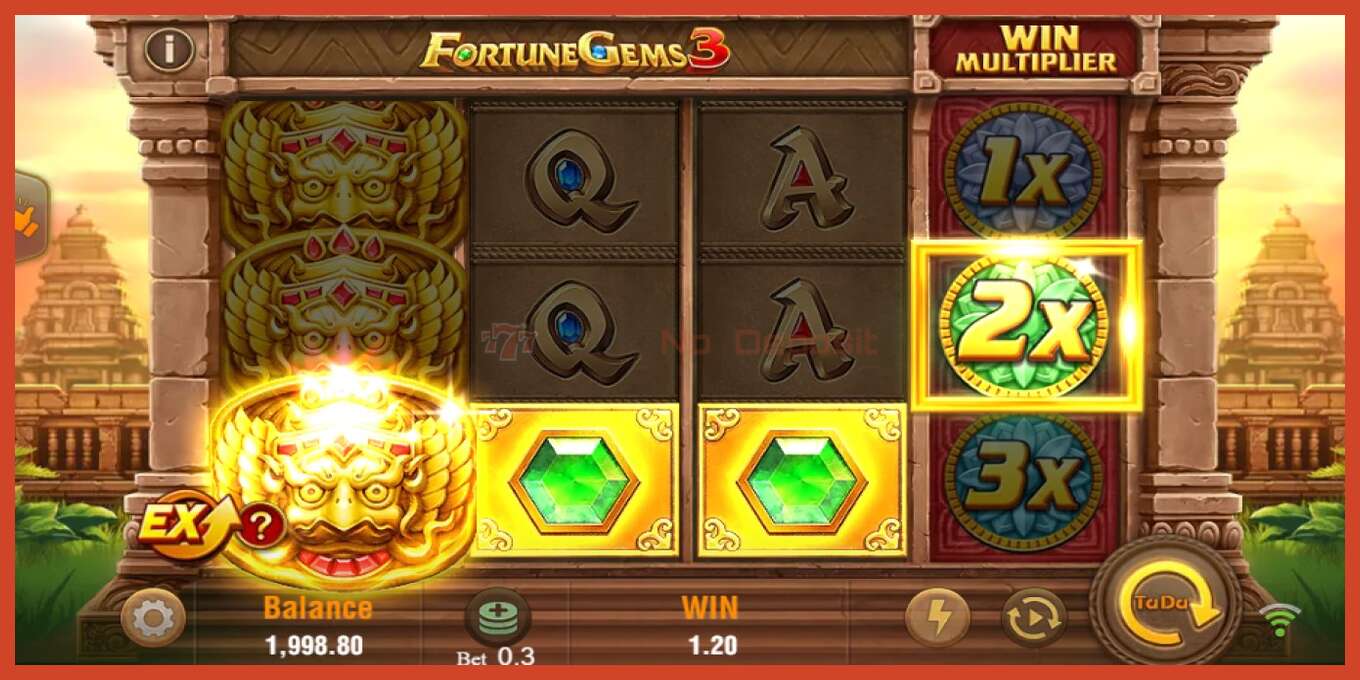 Slot screenshot: Fortune Gems 3 no deposit, number - 3