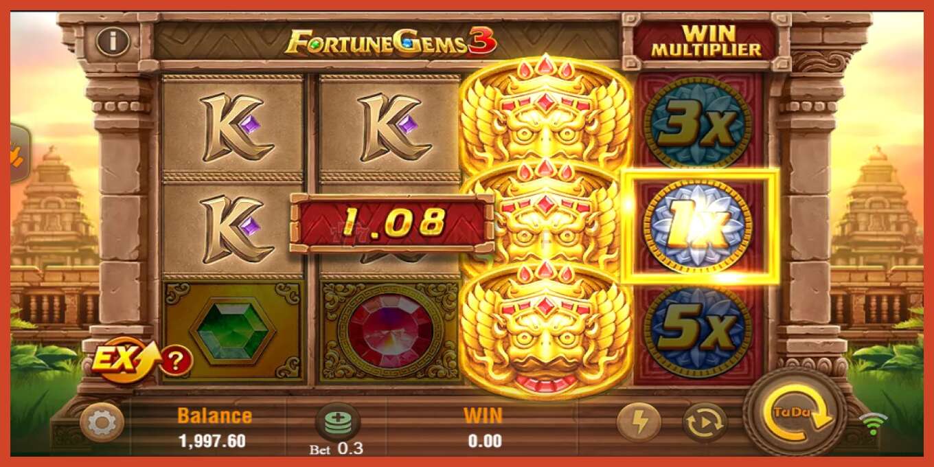 Slot screenshot: Fortune Gems 3 no deposit, number - 4