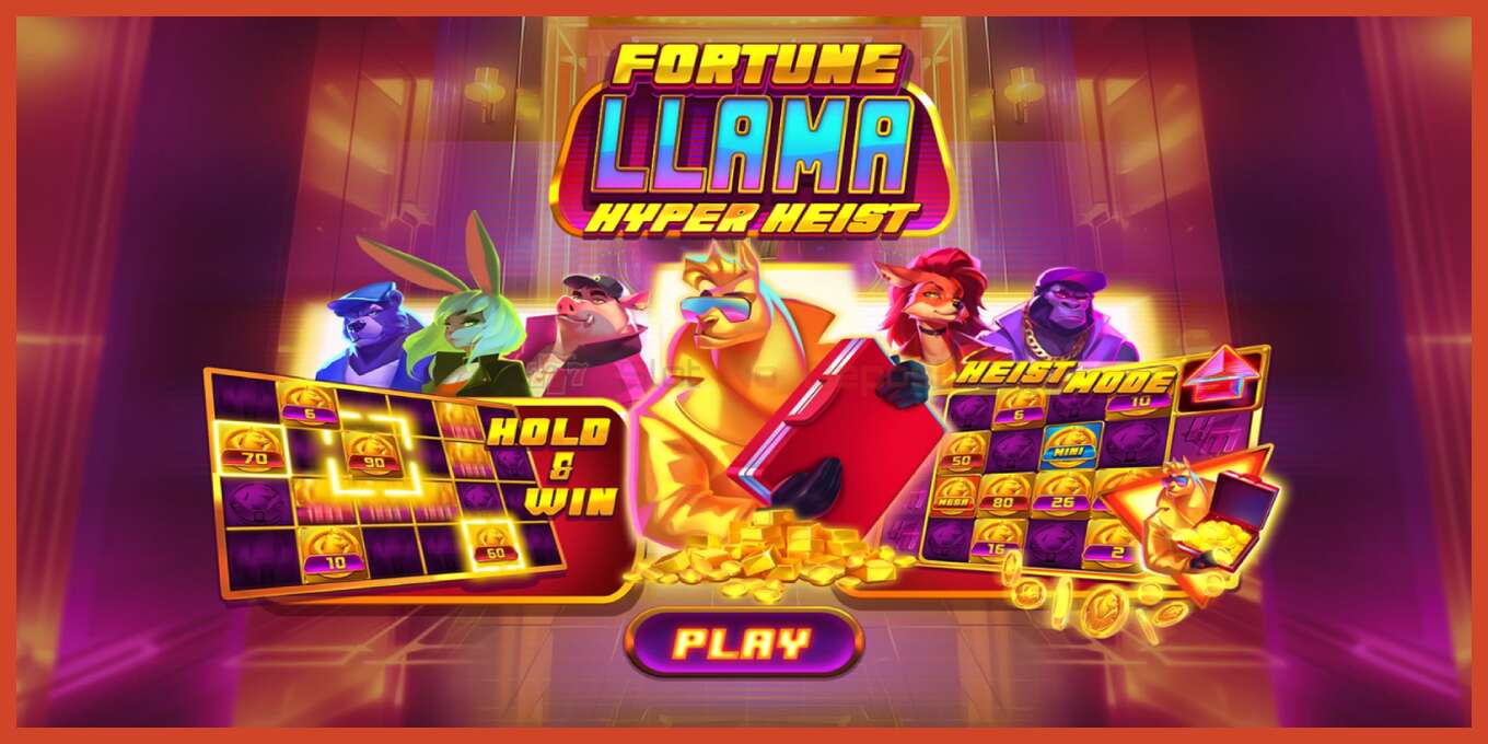 Slot skærmbillede: Fortune Llama Hyper Heist intet depositum, antal - 1