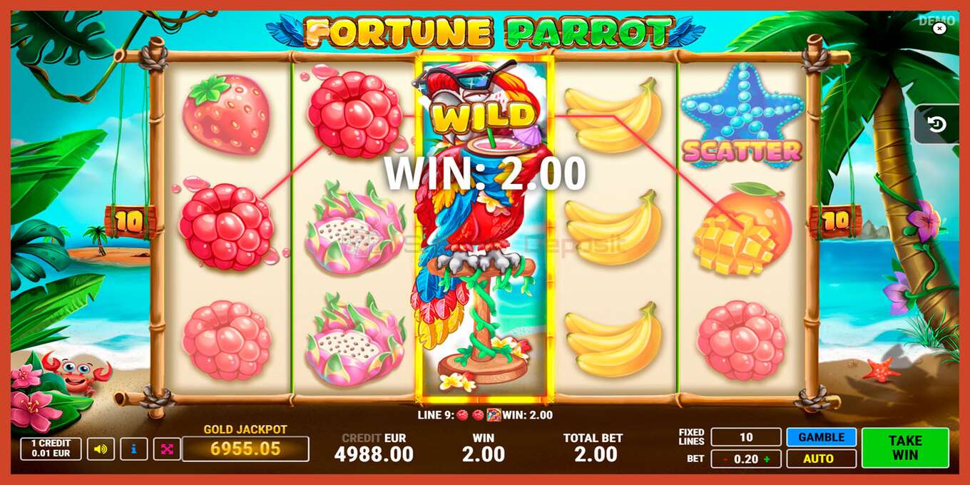 Slot screenshot: Fortune Parrot no deposit, number - 4