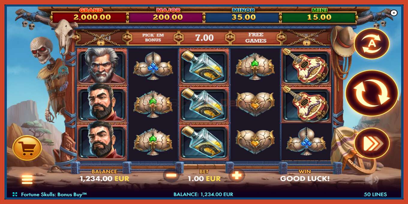 Slot screenshot: Fortune Skulls Bonus Buy no deposit, number - 2