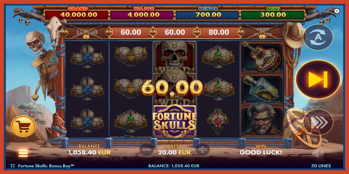 Slot screenshot: Fortune Skulls Bonus Buy no deposit, number - 3