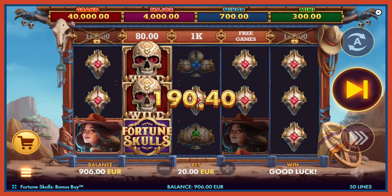 Slot screenshot: Fortune Skulls Bonus Buy no deposit, number - 4