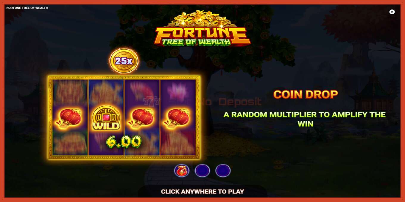 Yuva ekran görüntüsü: Fortune Tree of Wealth depozito yok, sayı - 1